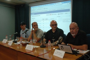 Jose Manuel Macrillante, Leopoldo Blume, Joan Roig y Lluís Salom en la primera Jornada